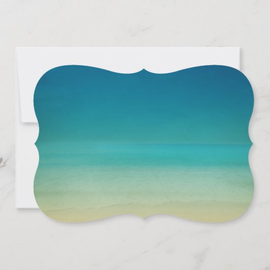 Modern Beach Tropical Palm Tree Einladung Hochzeit (Rückseite)