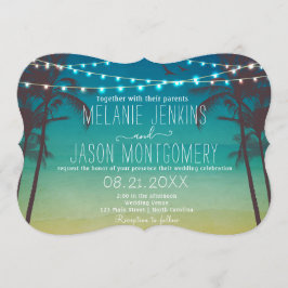 Modern Beach Tropical Palm Tree Einladung Hochzeit