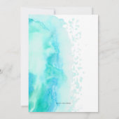 Modern Beach Watercolor Design Wedding Invitation Einladung (Rückseite)