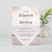Modern Beach Wedding Diamant Einladung (Stehend Vorderseite)