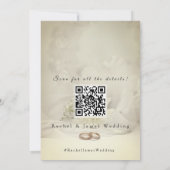 Modern Beach Wedding Invitation with QR Code Einladung (Rückseite)