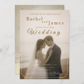 Modern Beach Wedding Invitation with QR Code Einladung (Vorne/Hinten)