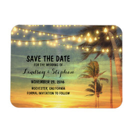 Modern Beach Wedding Save the Date Magnet