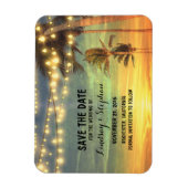 Modern Beach Wedding Save the Date Magnet (Vertikal)
