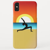 Modern Beach Yoga Pose Silhouette Asana Case-Mate iPhone Hülle (Rückseite)