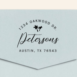 Modern Beachy Return Address Self-inking Stamp Permastempel