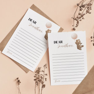 Modern Bear Birthday Time Capsule Message Card Dankeskarte