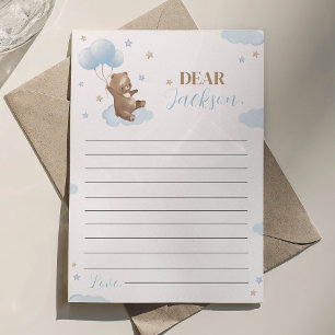 Modern Bear Birthday Time Capsule Message Card Dankeskarte