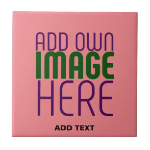 MODERN BEARBEITBARE LACHSFARBENE BILD-TEXT-VORLAGE FLIESE