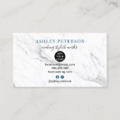 Modern bearbeitbare Maske mit Designermor Visitenkarte (Rückseite)