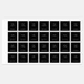 Modern bearbeitbares Logo für Black Business Compa Etiketten (Blatt)