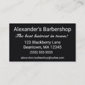 Modern Bearded Man Visitenkarte (Rückseite)