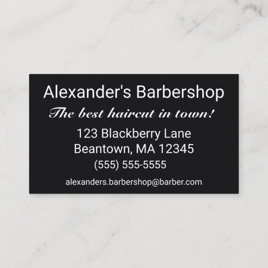 Modern Bearded Man Visitenkarte (Rückseite)