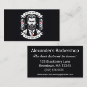 Modern Bearded Man Visitenkarte (Vorne/Hinten)