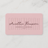 Modern Beautician Monogram Visitenkarte (Vorderseite)