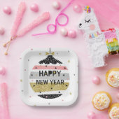 Modern Beautiful farbenfroh Neues Jahr Pappteller (Party)