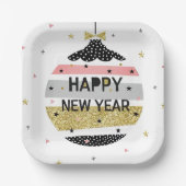 Modern Beautiful farbenfroh Neues Jahr Pappteller (Vorderseite)