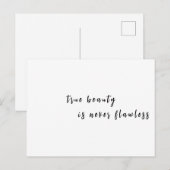 Modern Beauty Inspirational Quote Design Postkarte (Vorne/Hinten)