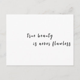 Modern Beauty Inspirational Quote Design Postkarte