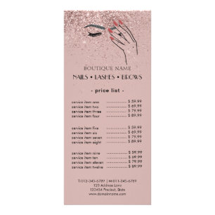 Modern Beauty Logo Nails Eyelashes Brows Werbekarte