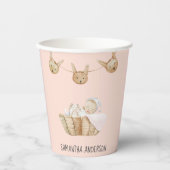 Modern Beauty Pastel Pink Name Pappbecher (Vorderseite)