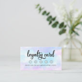 Modern Beauty Salon Loyalty Card mit Logo Visitenkarte (Stehend Vorderseite)