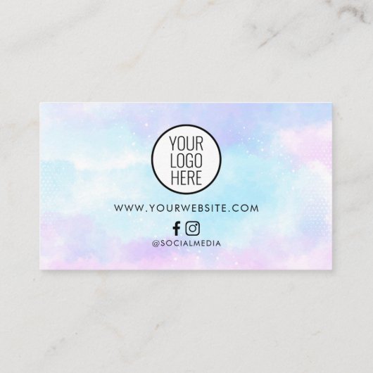 Modern Beauty Salon Loyalty Card mit Logo Visitenkarte (Rückseite)