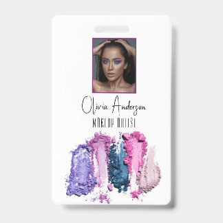 Modern Beauty Swatch Makeup Artist Picture ID Badg Ausweis