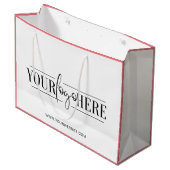 Modern bedruckte Boutique-Einkaufstasche Große Geschenktüte (Vorderseite Schrägansicht)
