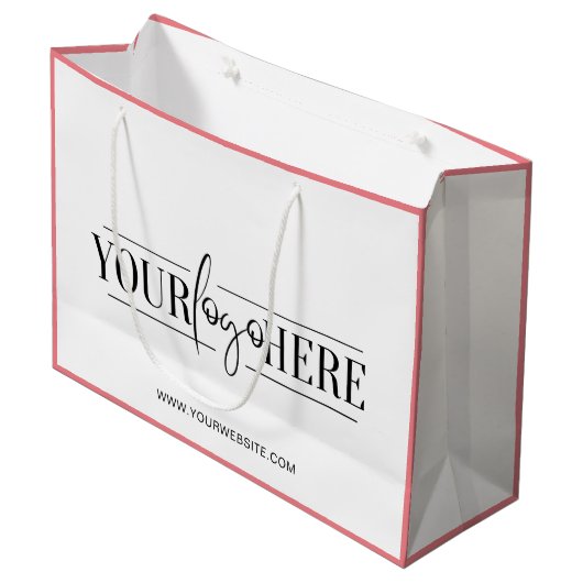 Modern bedruckte Boutique-Einkaufstasche Große Geschenktüte (Vorderseite Schrägansicht)