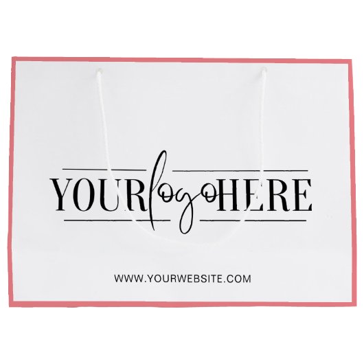 Modern bedruckte Boutique-Einkaufstasche Große Geschenktüte (Rückseite)