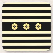 Modern Bee Honeycombs & Stripes Getränkeuntersetzer (Vorderseite)