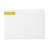 Modern Bee Icon Gold Honey Jar Lid Label (Vorderseite)