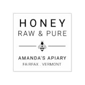 Modern Bee Icon Honey Apiary Gummistempel (Prägung)