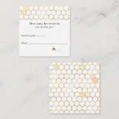 Modern Bee Wie viele Honeycombs Einschließungskart Begleitkarte (Vorne/Hinten)