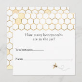 Modern Bee Wie viele Honeycombs-Karten Einladung (Vorne/Hinten)