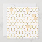 Modern Bee Wie viele Honeycombs-Karten Einladung (Rückseite)