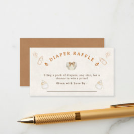 Modern Beer Diaper Raffle Baby Shower Begleitkarte