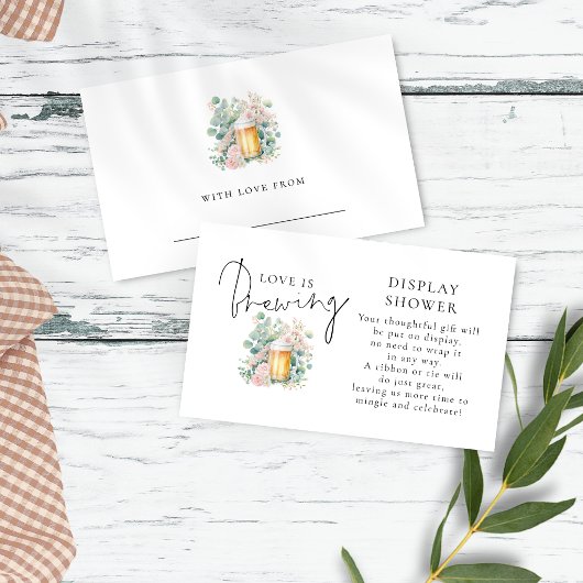 Modern Beer Love Brewing Display Bridal Shower Begleitkarte