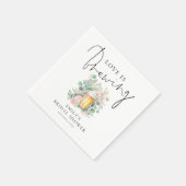 Modern Beer Love Brewing Welcome Bridal Shower Serviette (Ecke)