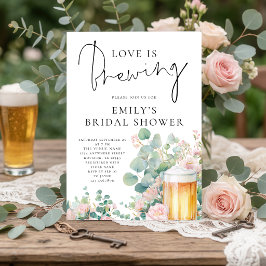 Modern Beer Love is Brewing Bridal Shower Einladung