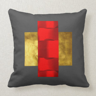 Modern behalten Sie rotes graues Kissen des Gold3d