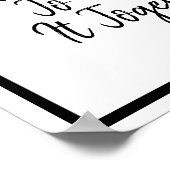 Modern Behielt es einfach zusammen mit Black Paper Poster (Ecke)