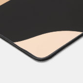 Modern Beige Black Wavy Abstract Desk Mat Schreibtischunterlage (Ecke)