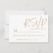 Modern Beige Boho Minimal Simple Wedding RSVP Card Karte (Vorderseite)