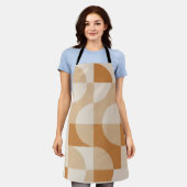 Modern Beige Geometric Apron Schürze (Getragen)