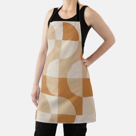 Modern Beige Geometric Apron Schürze (InSitu)