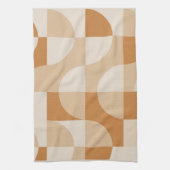 Modern Beige Geometric Minimalist Kitchen Towel Geschirrtuch (Vertikal)
