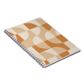 Modern Beige Geometric Spiral Notebook Notizblock (Rechte Seite)