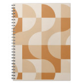Modern Beige Geometric Spiral Notebook Notizblock (Vorderseite)